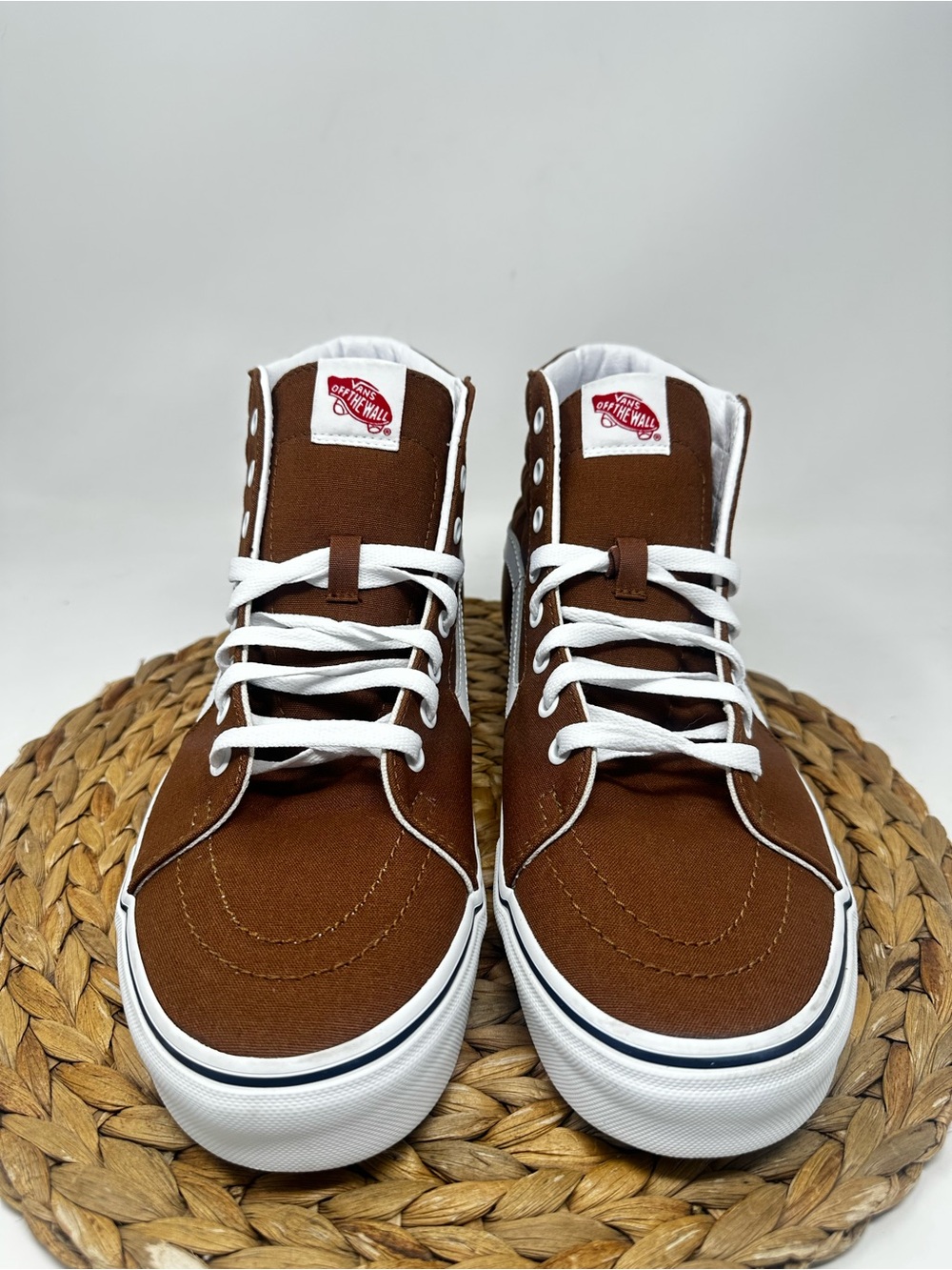 Vans Sk8-Hi Sneakers Chocolate Brown White Size 11.5 Men's - Picture 5 of 9